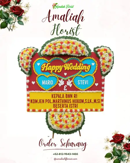 Papan Bunga Pernikahan Mambal